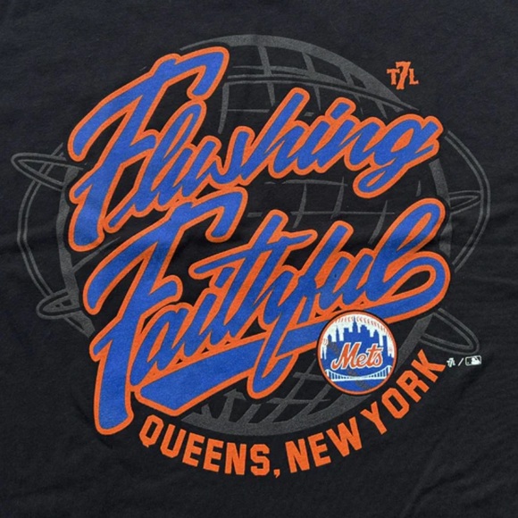 New York Mets Flushing Faithful Hoodie Queens Medium The 7 Line T7L Black - Picture 2 of 6